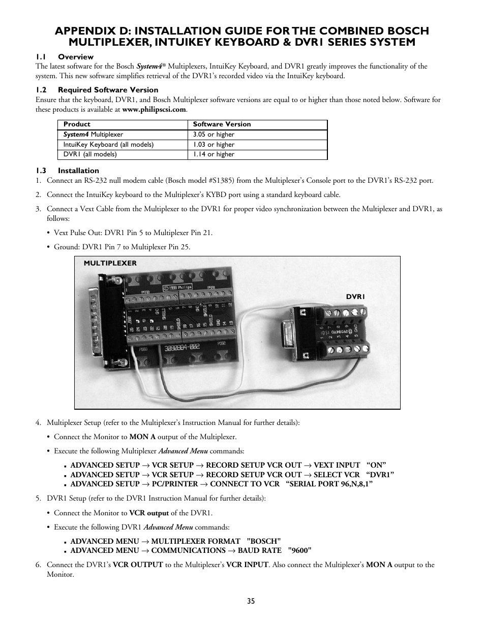 Bosch DVR1EP32A User Manual | Page 35 / 40
