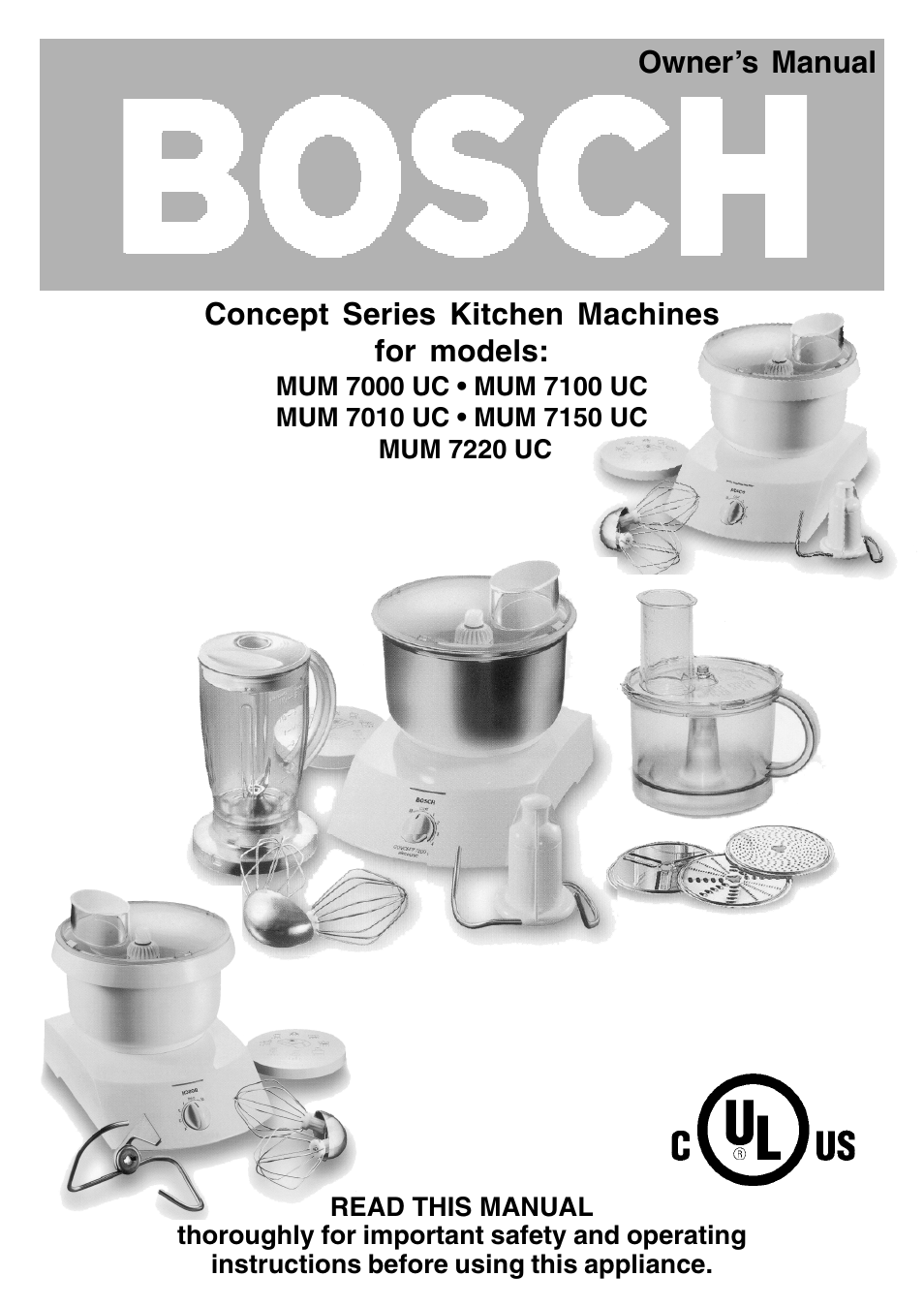 Bosch MUM 7000 UC User Manual | 32 pages