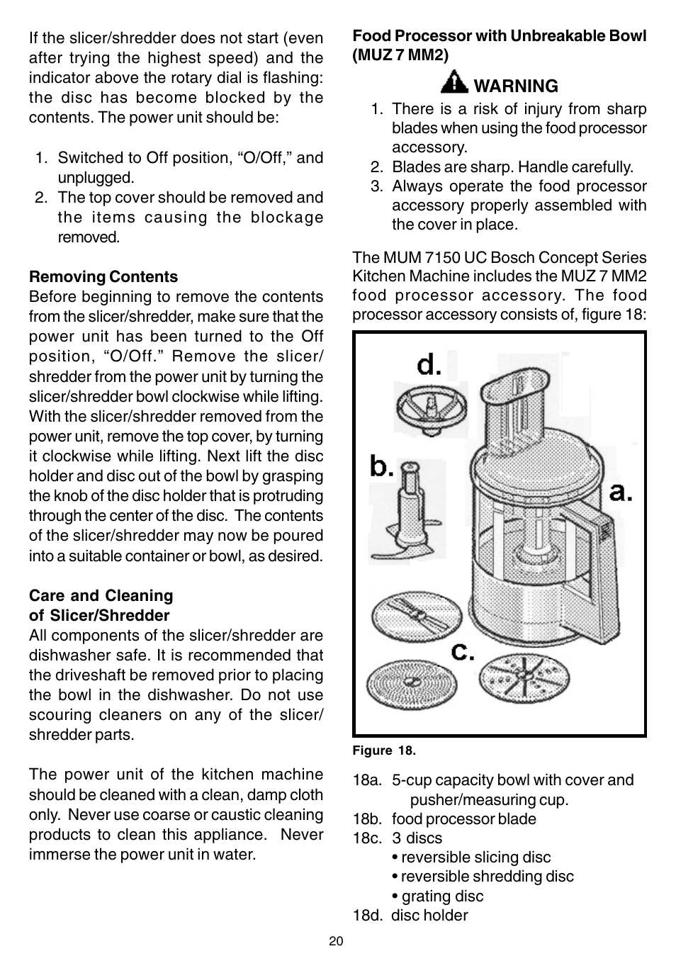 Bosch MUM 7000 UC User Manual | Page 20 / 32