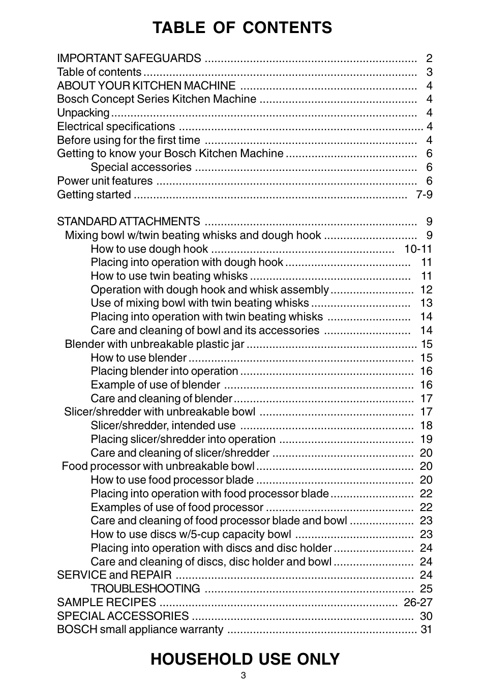 Bosch MUM 7000 UC User Manual | Page 3 / 32