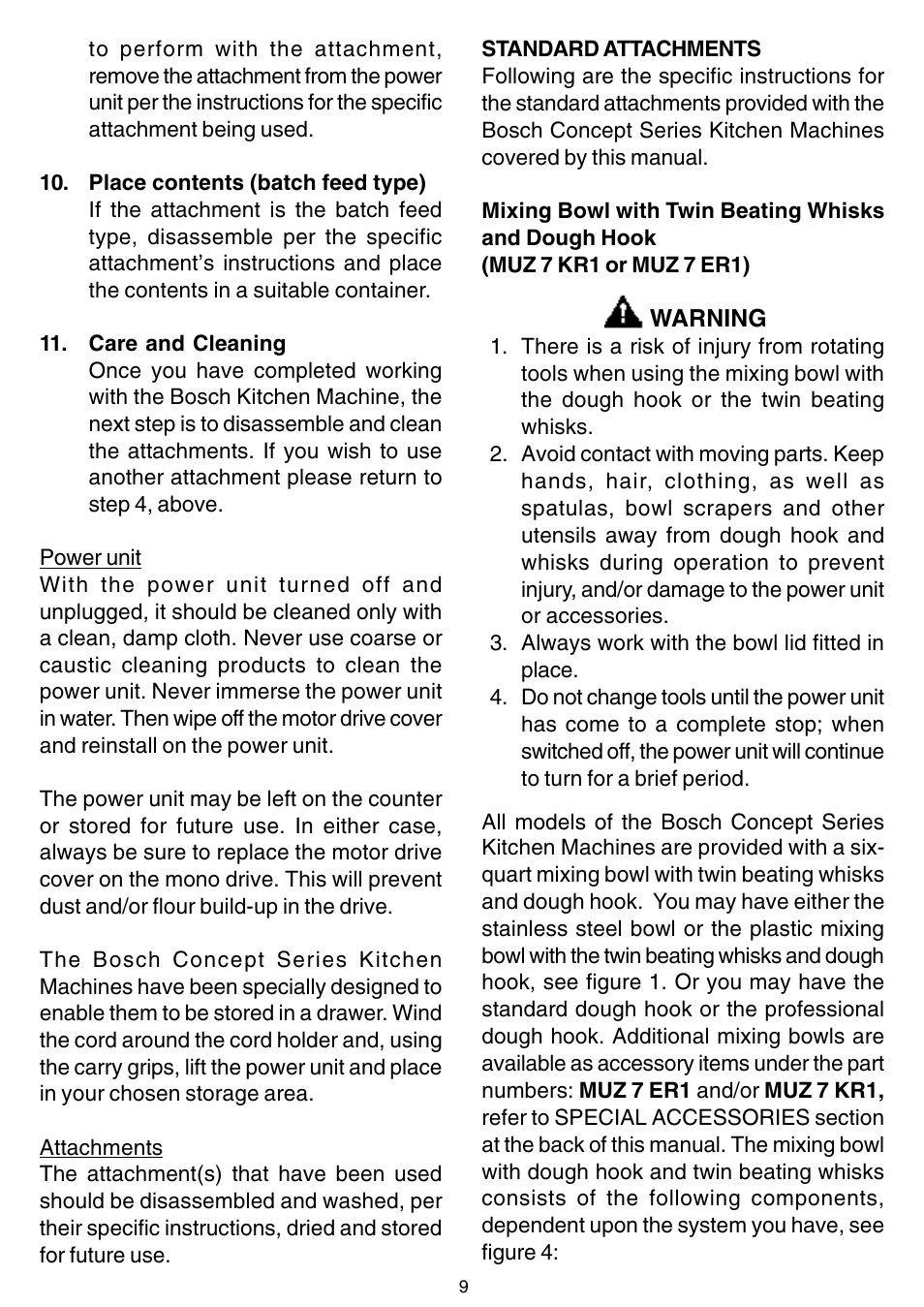 Bosch MUM 7000 UC User Manual | Page 9 / 32