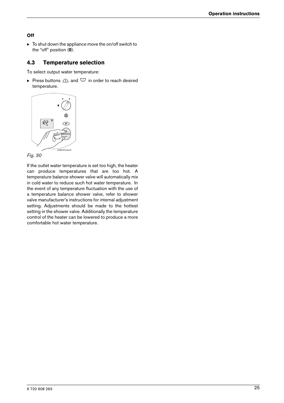 3 temperature selection | Bosch AQUA STAR 2400E LP User Manual | Page 25 / 48