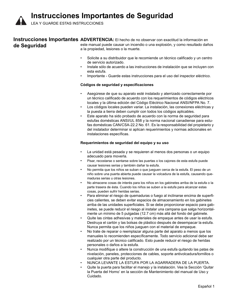 Instrucciones importantes de seguridad | Bosch HES7052U User Manual | Page 35 / 48