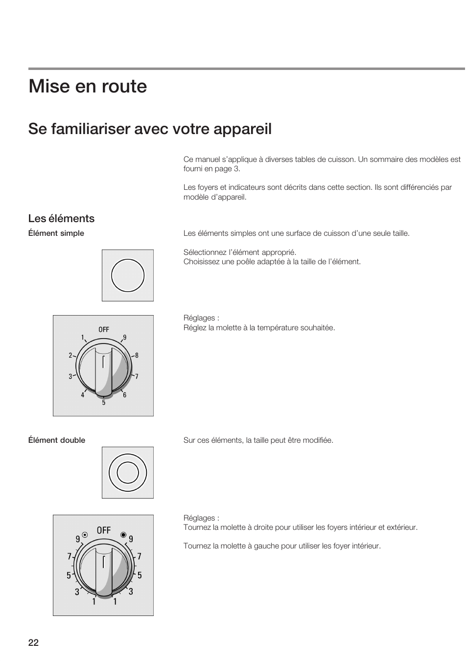 Mise en route, Se familiariser avec votre appareil | Bosch NEM 74 User Manual | Page 22 / 48