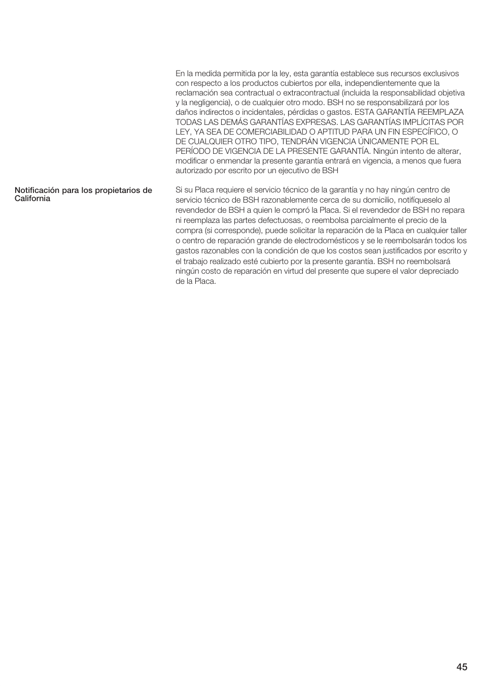 Bosch NEM 74 User Manual | Page 45 / 48