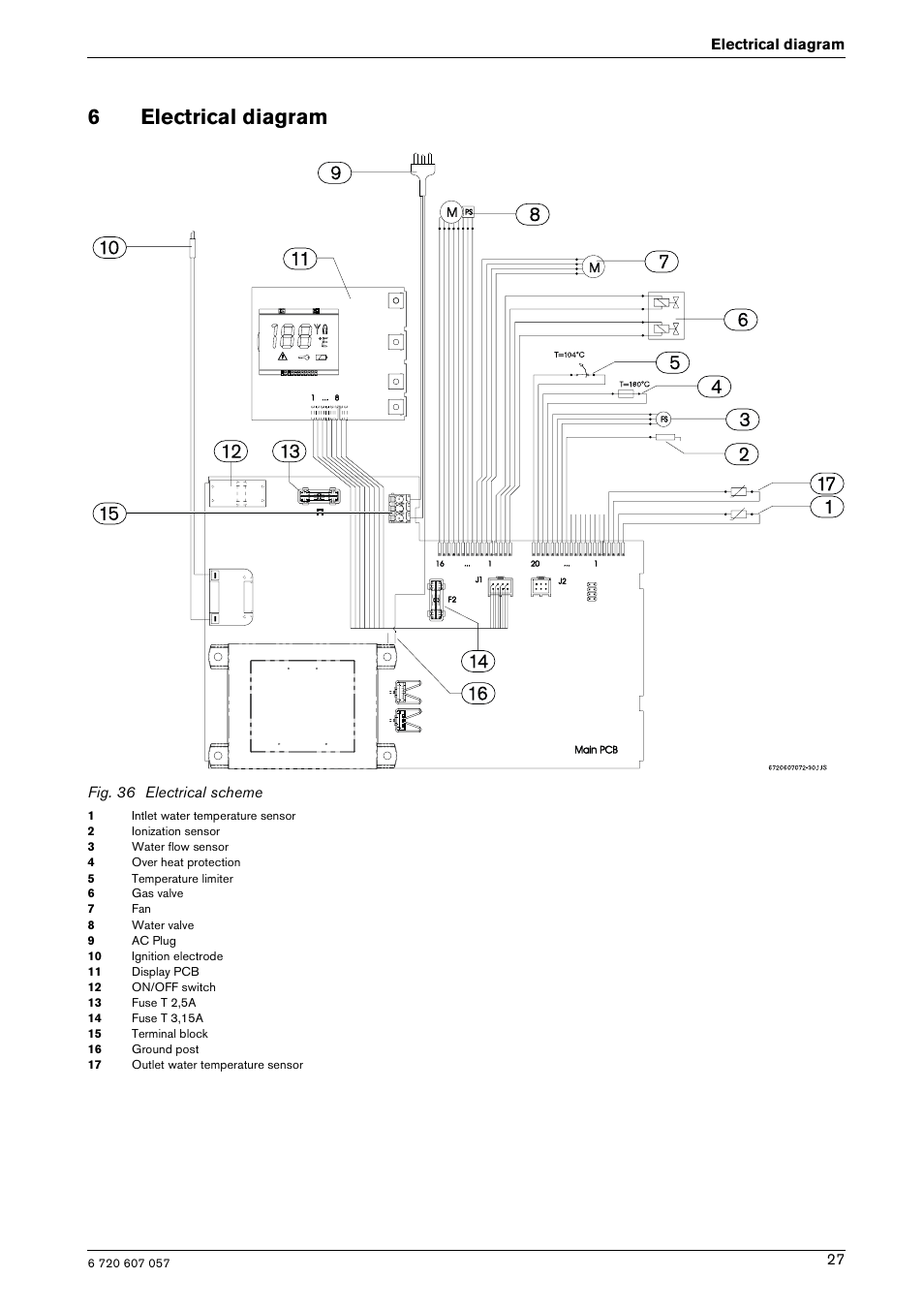 6electrical diagram | Bosch AQUA STAR 250SX LP User Manual | Page 27 / 36