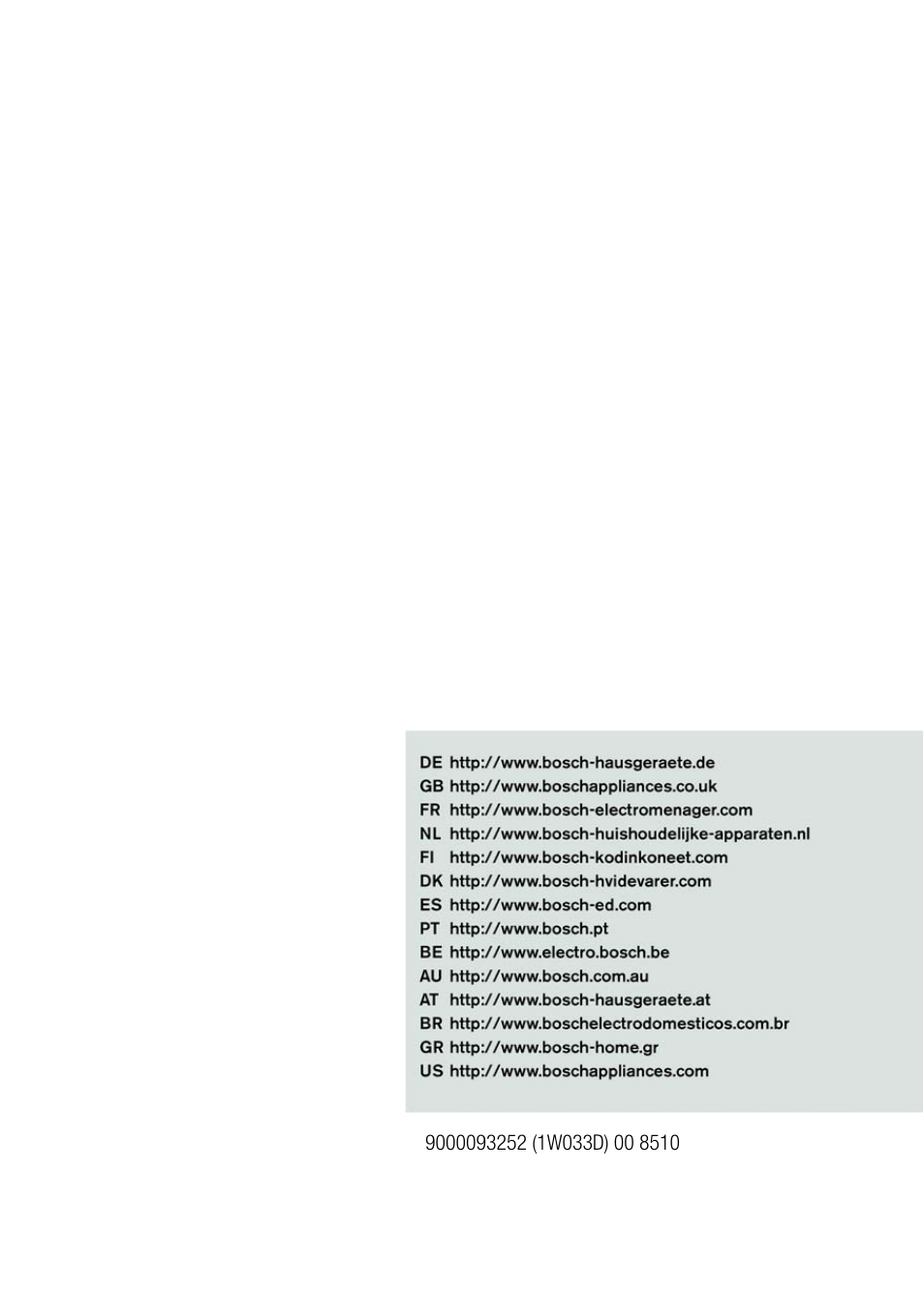 Bosch Hot Plate User Manual | Page 29 / 29