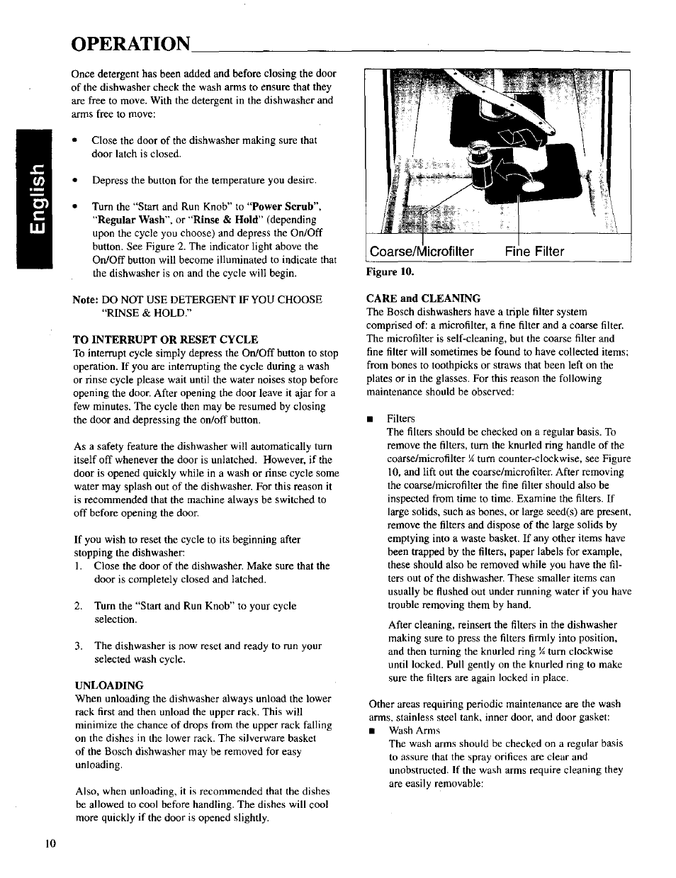 Operation | Bosch SHU 3030 User Manual | Page 10 / 16