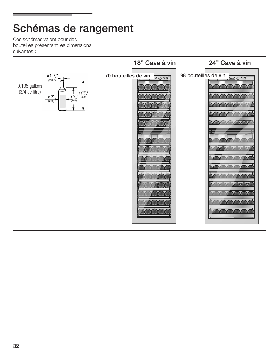Schémas de rangement | Bosch B24IW User Manual | Page 31 / 60