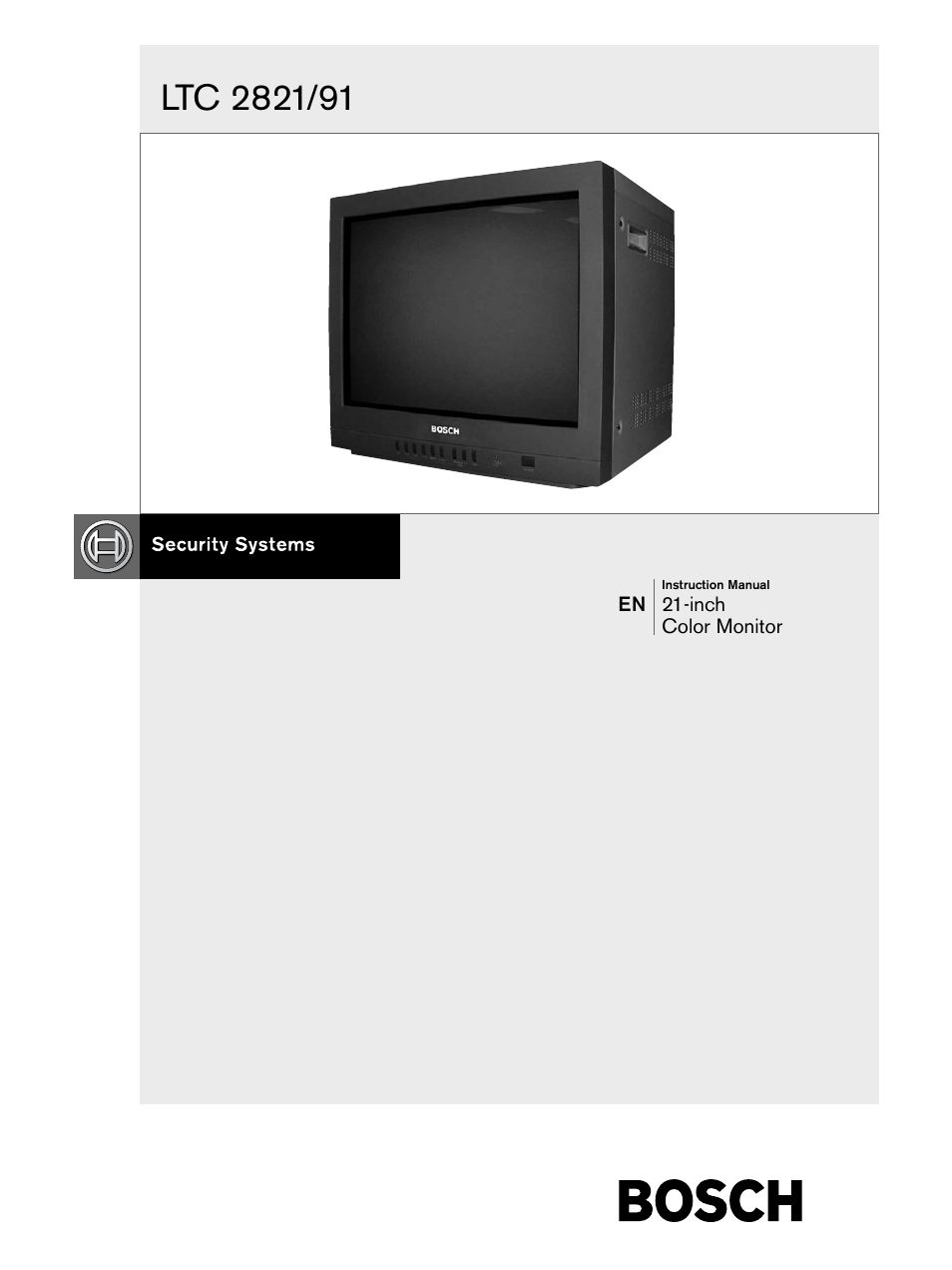 Bosch LTC 2821 User Manual | 12 pages