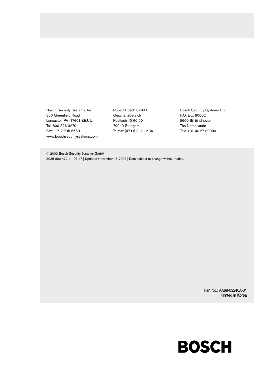 Bosch LTC 2821 User Manual | Page 12 / 12