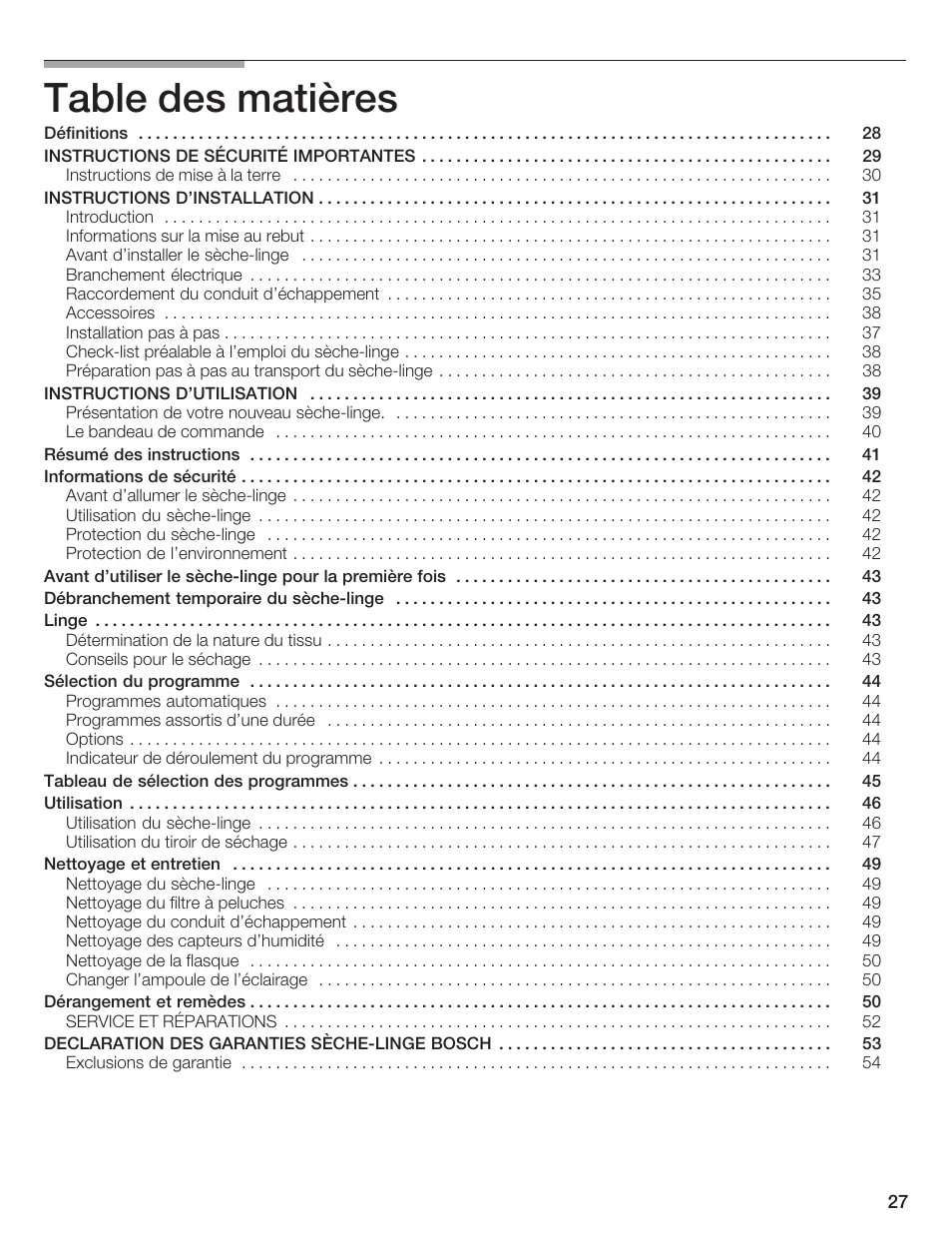 Bosch BOSCH Dryer User Manual | Page 29 / 86