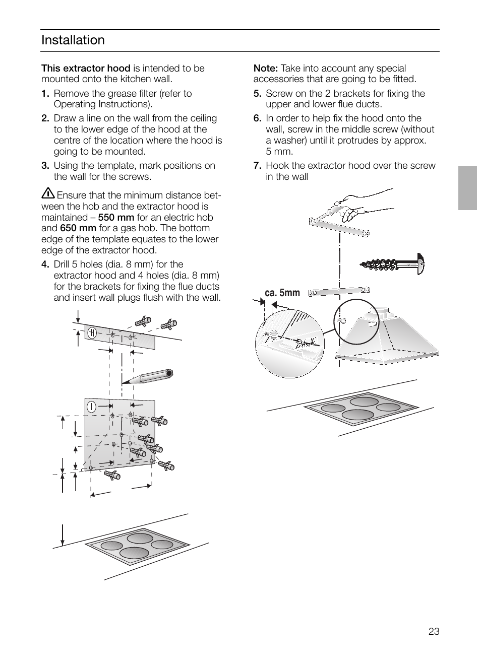 Installation | Bosch DKE 93 User Manual | Page 12 / 16