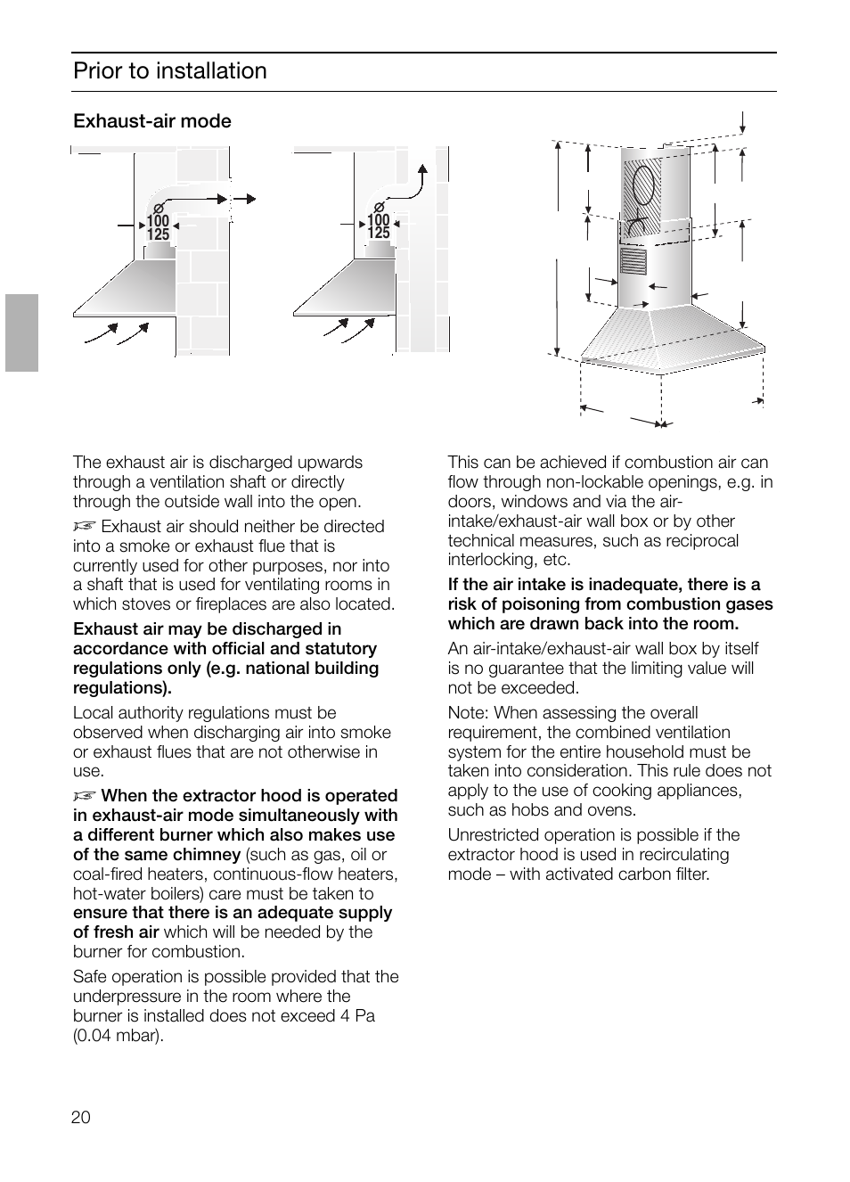Prior to installation | Bosch DKE 93 User Manual | Page 9 / 16