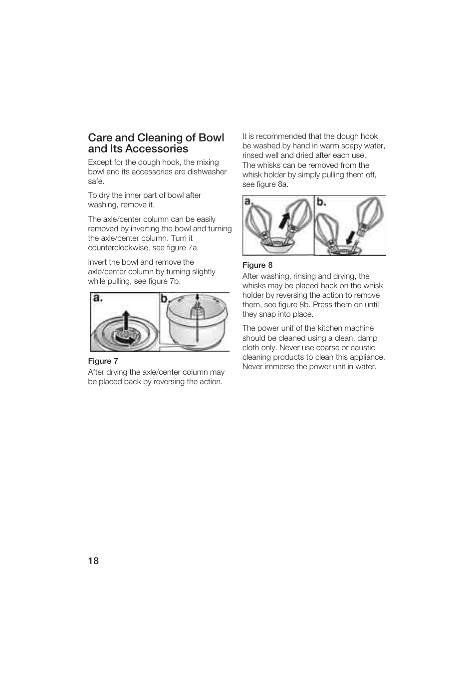 Care and cleaning of bowl and its accessories | Bosch MUM6N10UC User Manual | Page 18 / 84