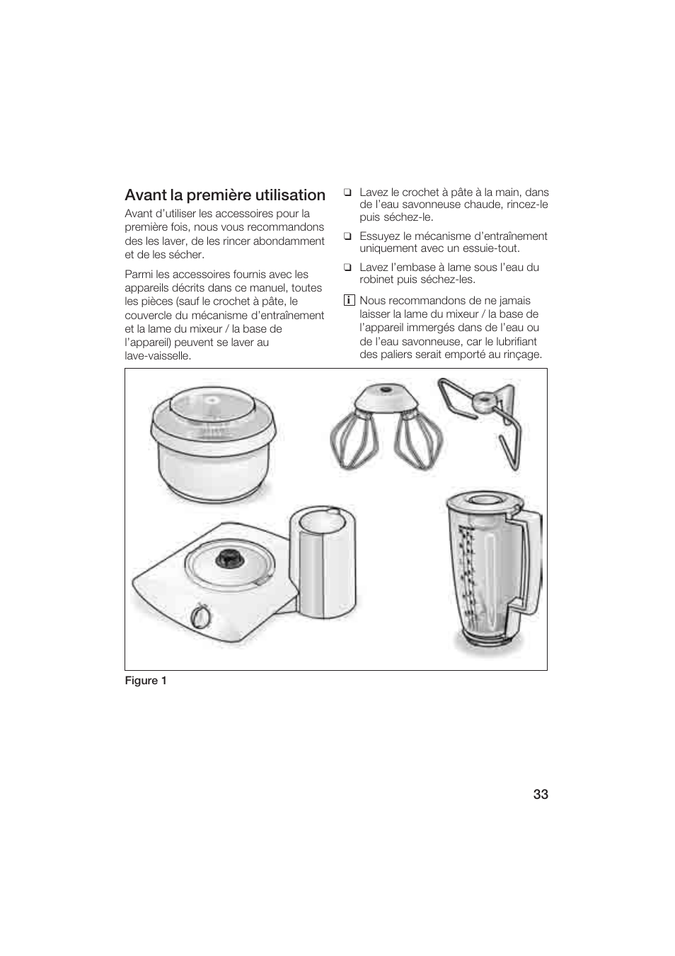 Avant la première utilisation | Bosch MUM6N10UC User Manual | Page 33 / 84