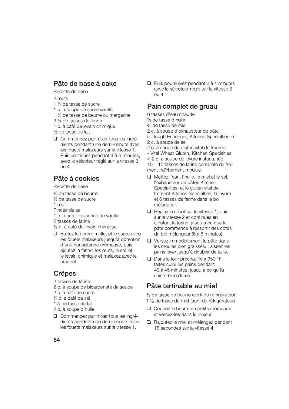 Bosch MUM6N10UC User Manual | Page 54 / 84