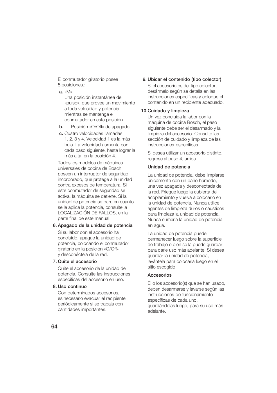 Bosch MUM6N10UC User Manual | Page 64 / 84