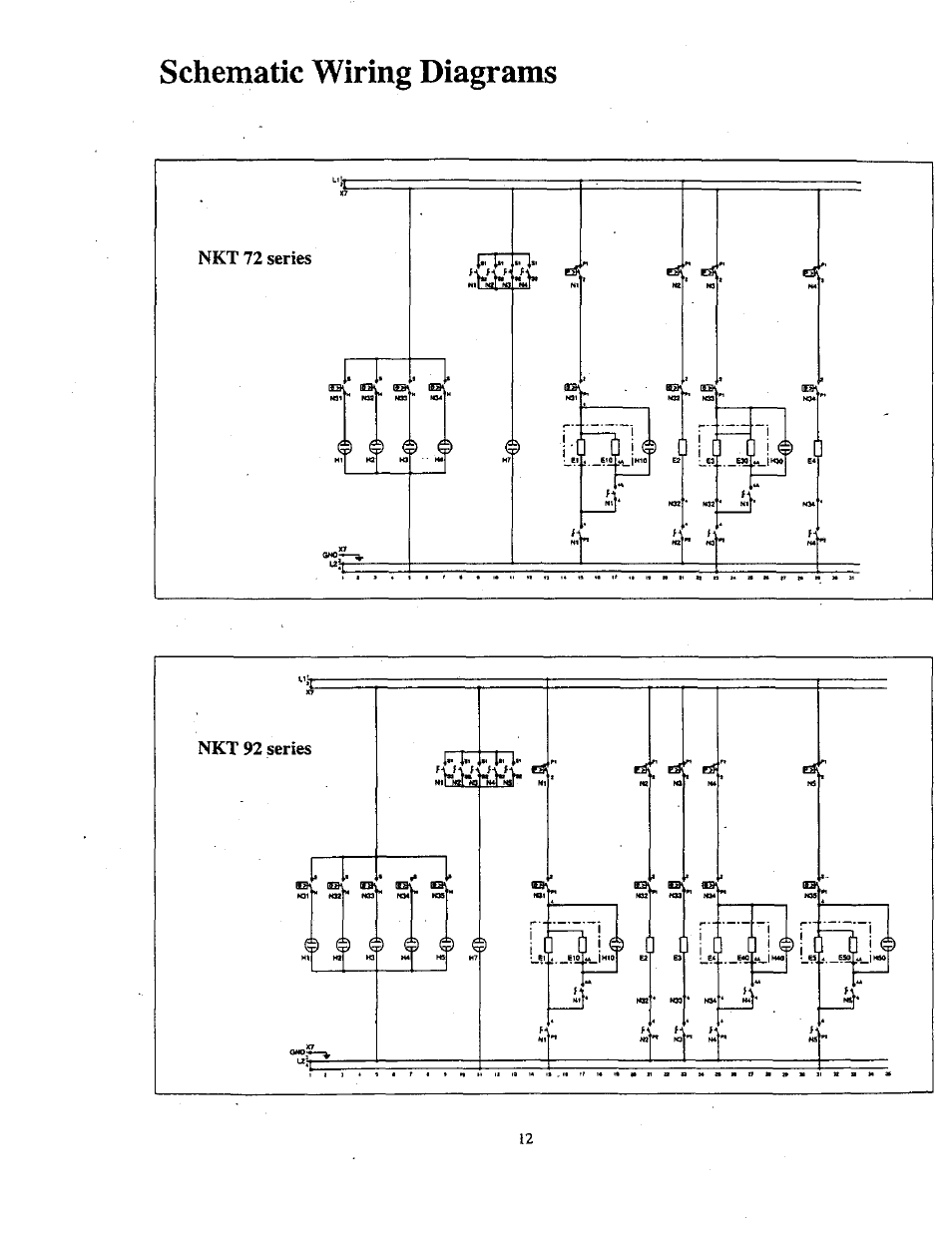 Schematic wiring diagrams | Bosch NKT 72 User Manual | Page 12 / 12