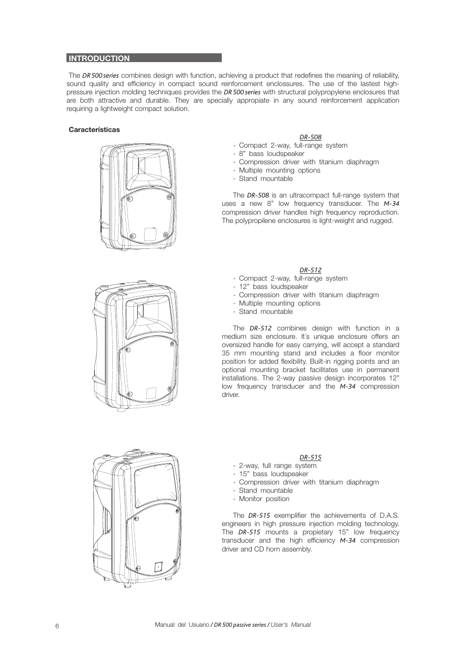 D.A.S. Audio DR-500 Series User Manual | Page 6 / 16