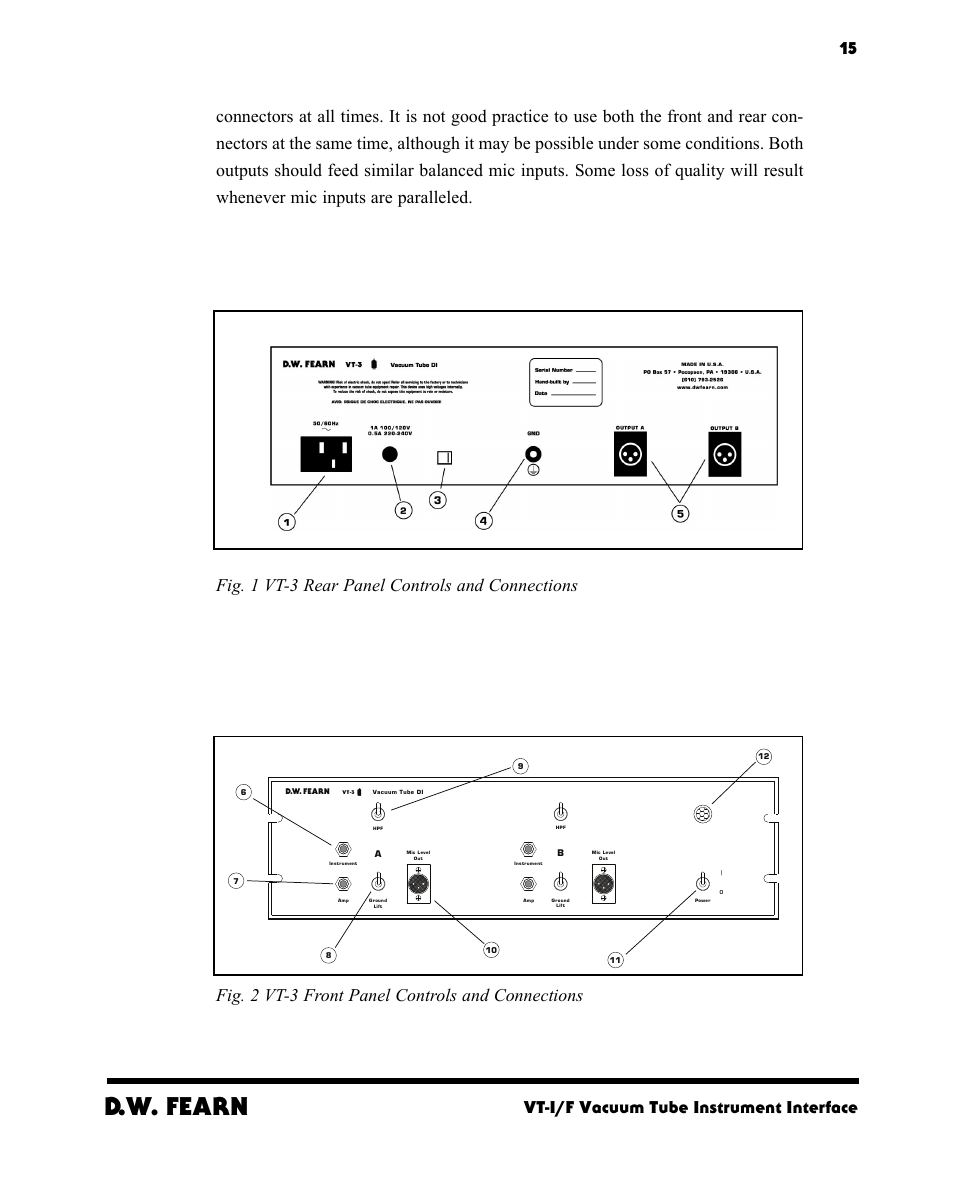 D.w. fearn | D.W. Fearn VT-3 User Manual | Page 13 / 23