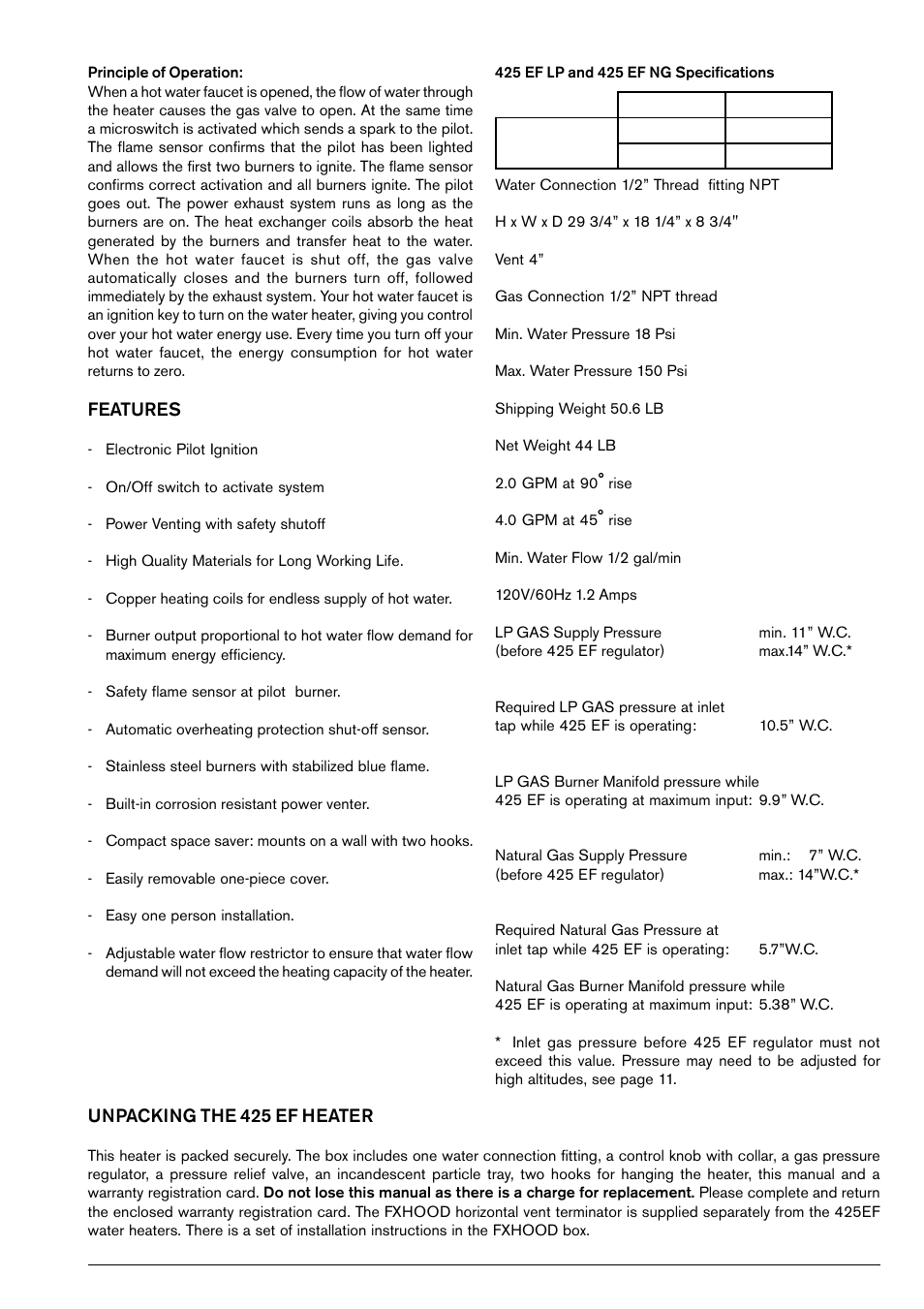 Bosch GWH 425 EF User Manual | Page 3 / 26