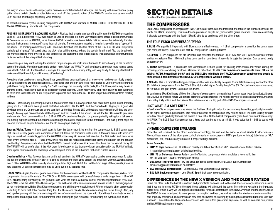 The compressors | Empirical Labs EL-7x User Manual | Page 6 / 9