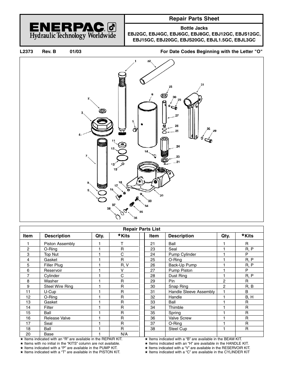 L2373_partslist.pdf, Repair parts sheet | Fawcett DS-4000 User Manual | Page 7 / 10