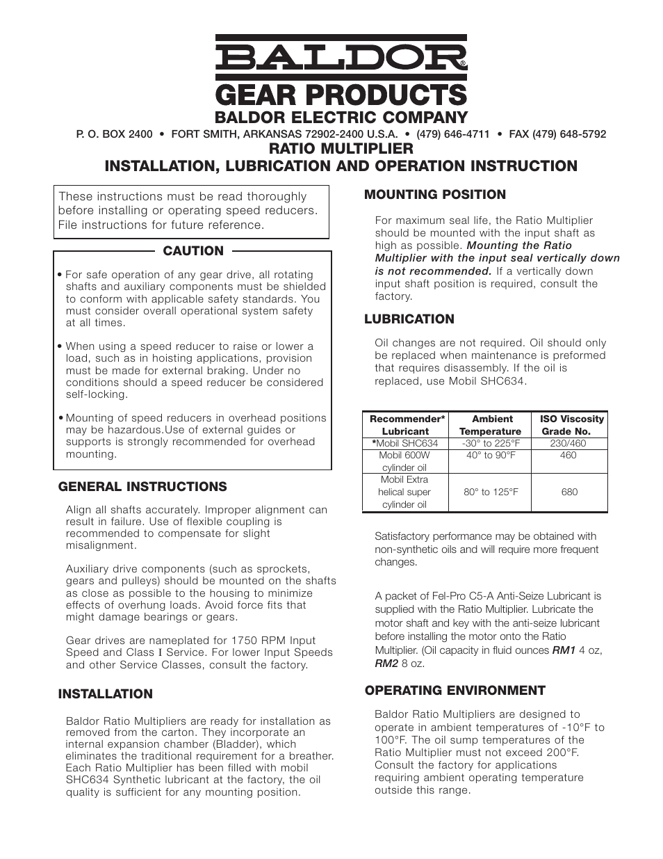 Lt0066a03.pdf, Baldor electric company | Fawcett Bridge Mount (Caged) User Manual | Page 8 / 11