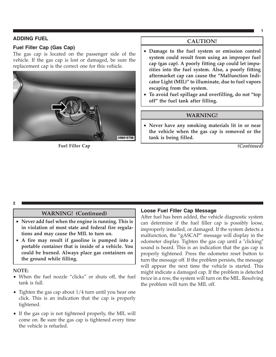 Adding fuel | FIAT 2013 500 User Manual | Page 144 / 206