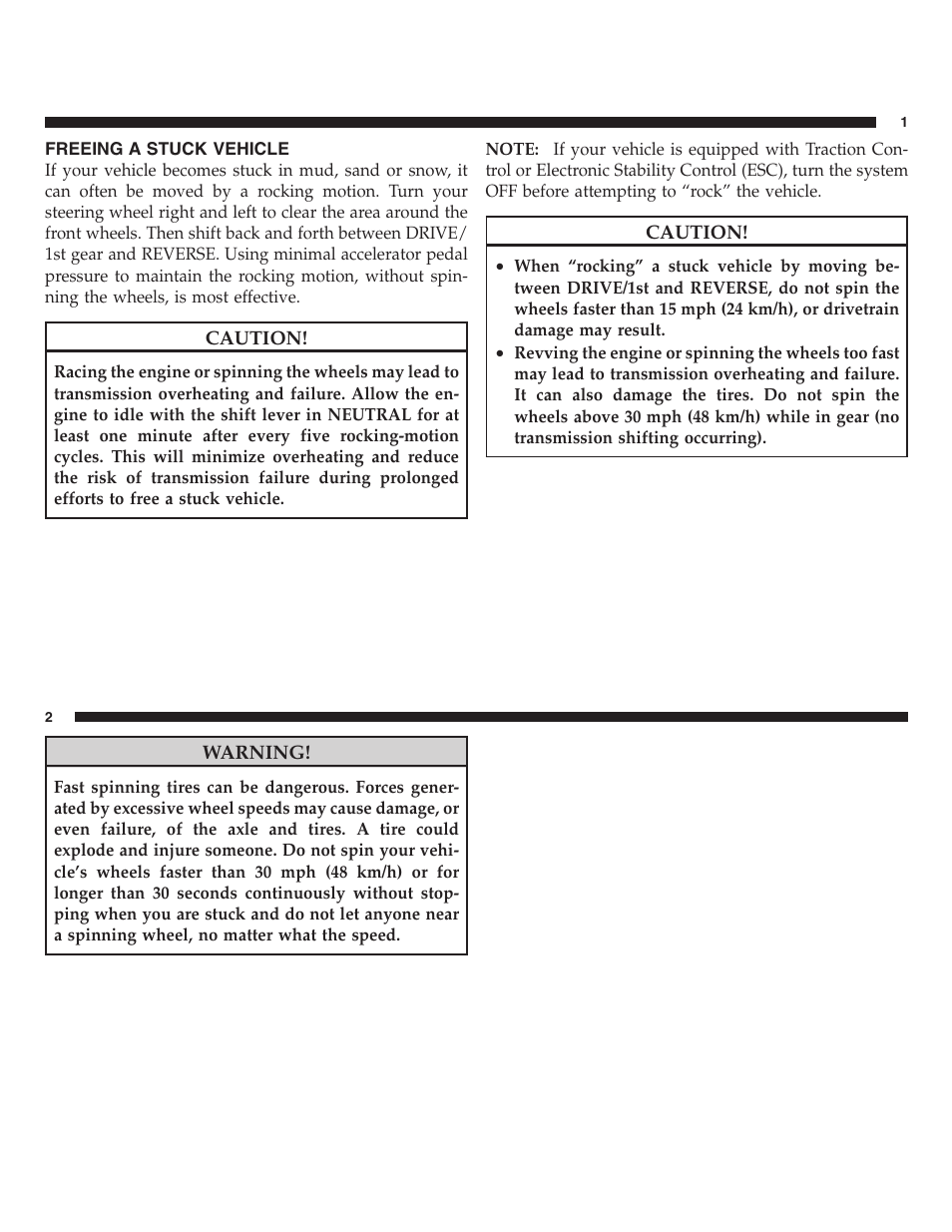 Freeing a stuck vehicle | FIAT 2013 500 User Manual | Page 162 / 206