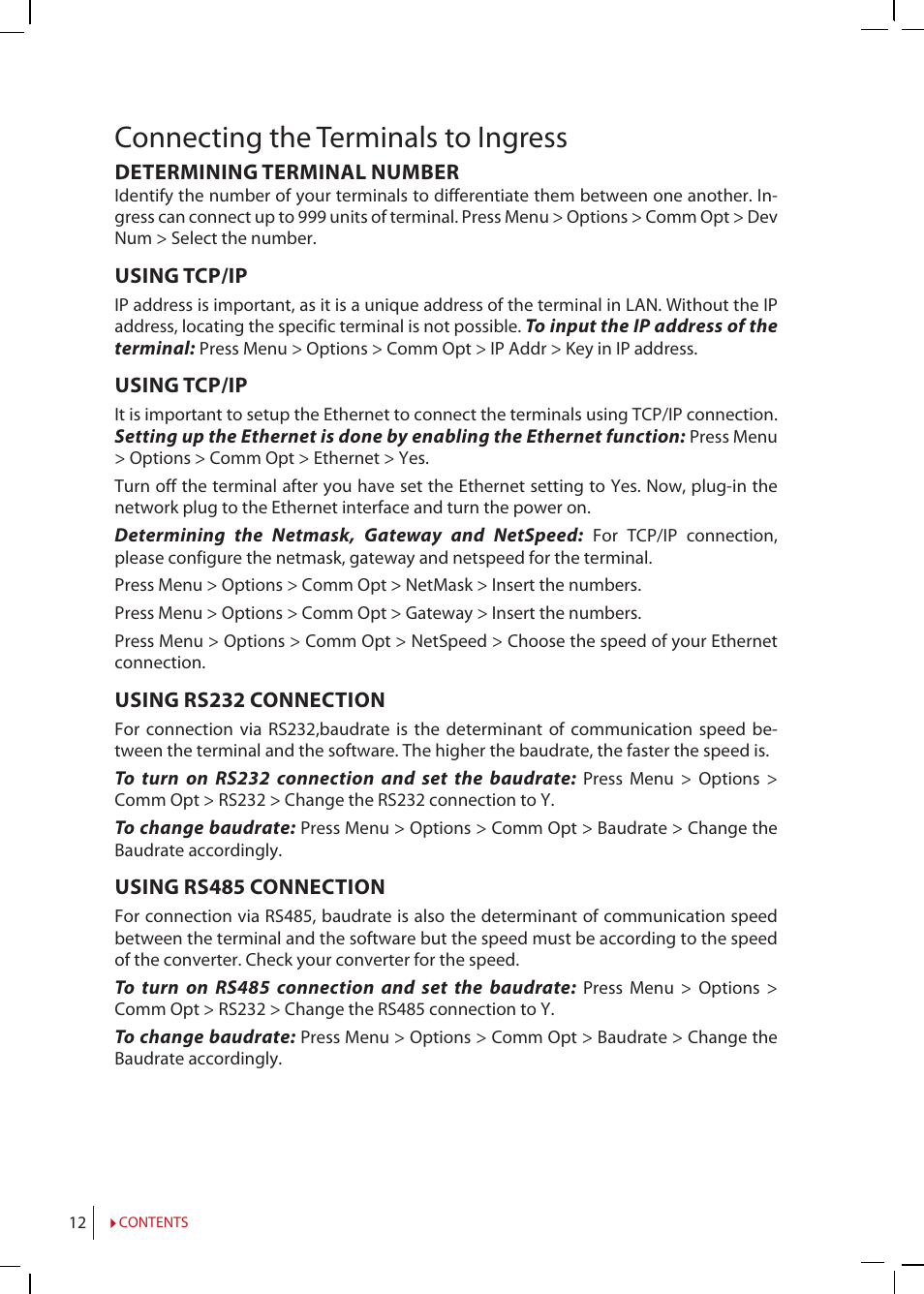 Connecting the terminals to ingress | FingerTec Kadex Manual User Manual | Page 12 / 31