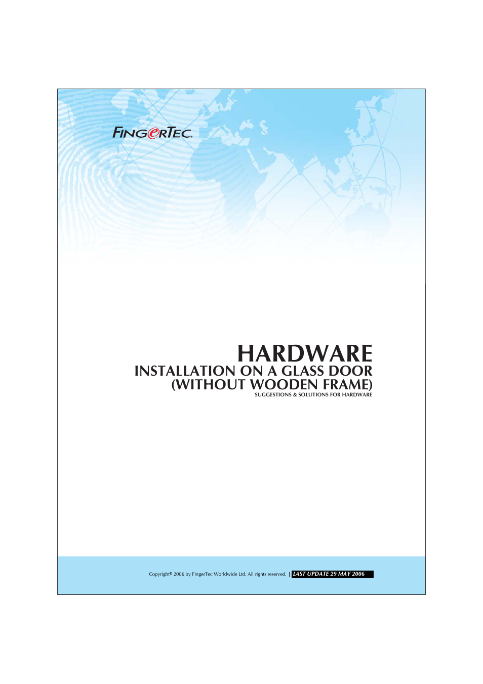 FingerTec Hardware Frameless glass door User Manual | 5 pages