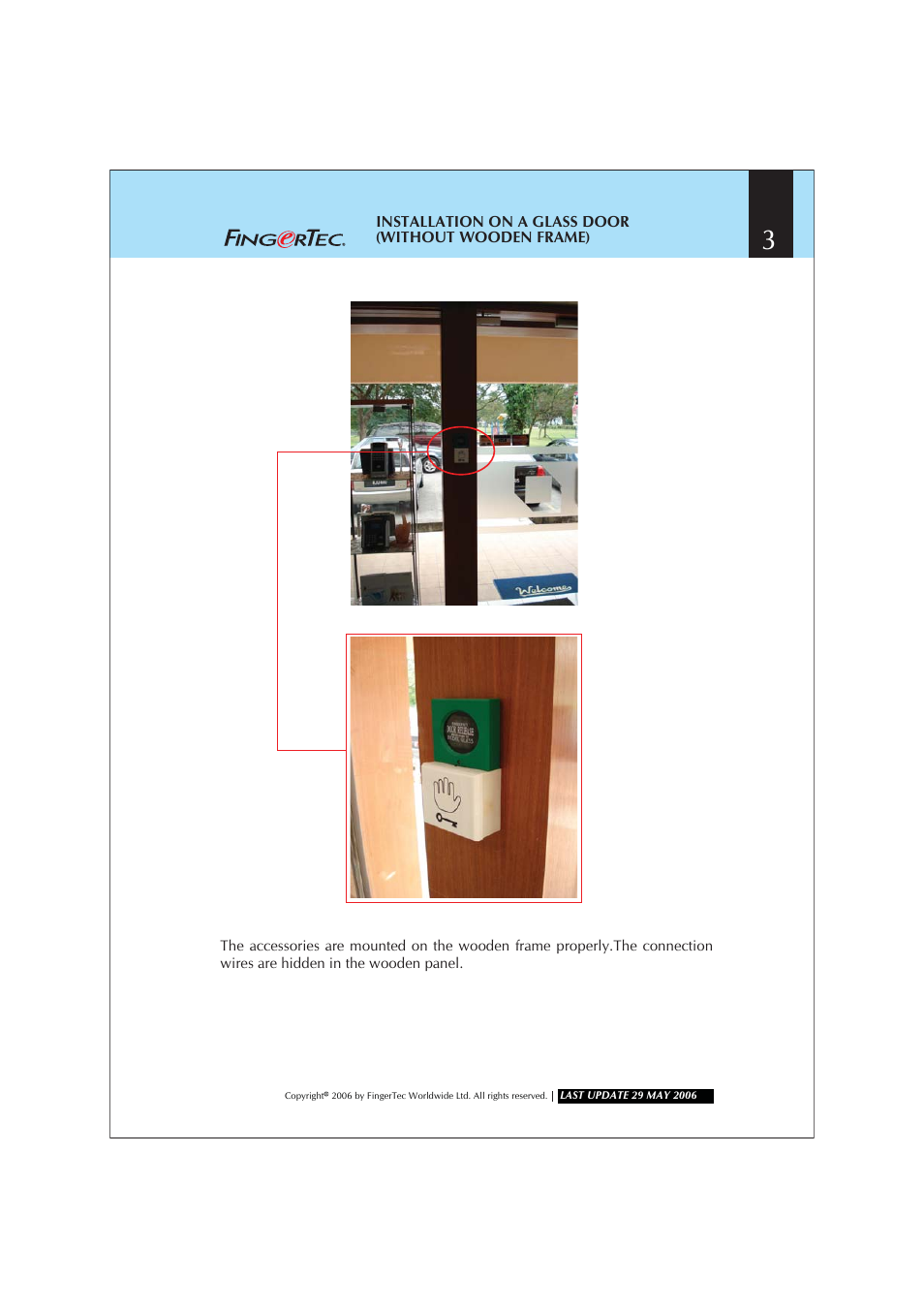 FingerTec Hardware Frameless glass door User Manual | Page 3 / 5