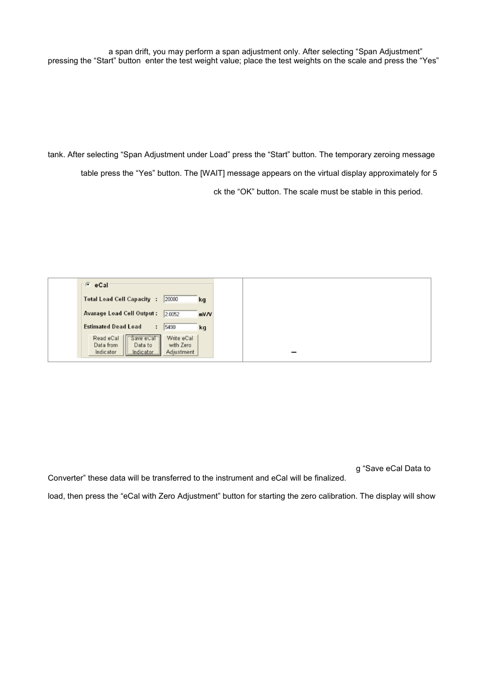 A/d converter performance test, Setup of digital i/o, Span adjustment | Span adjustment under load, Electronic calibration (ecal) | Flintec FAD-40 User Manual | Page 18 / 52