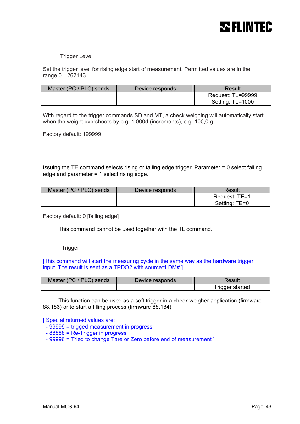 Flintec MCS-64 CANbus User Manual | Page 43 / 62