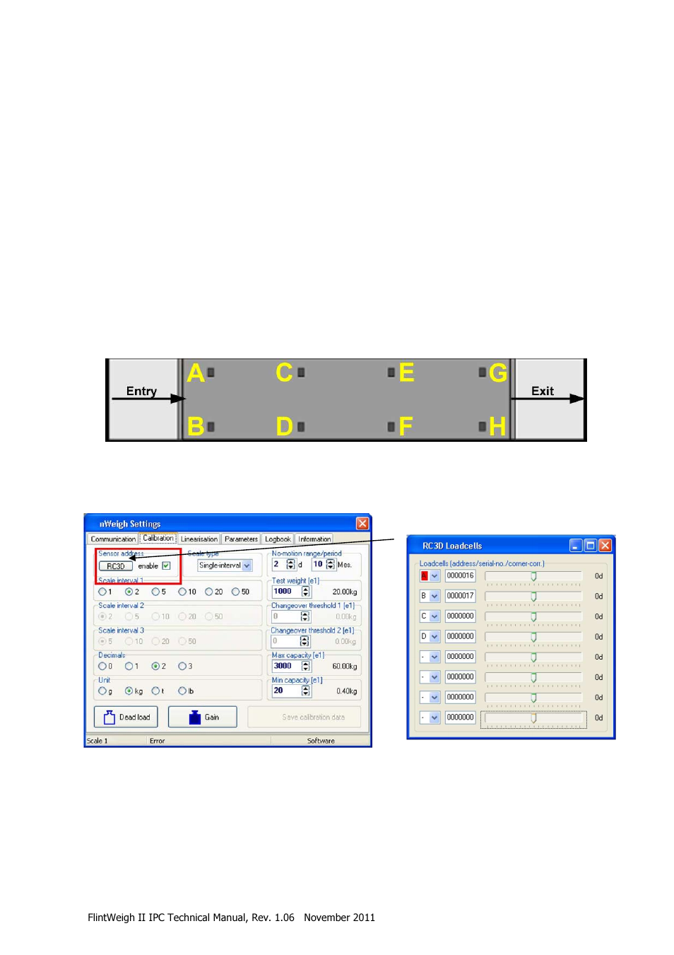 Scale with type rc3d digital load cells, Define the scale parameters | Flintec II IPC User Manual | Page 23 / 36