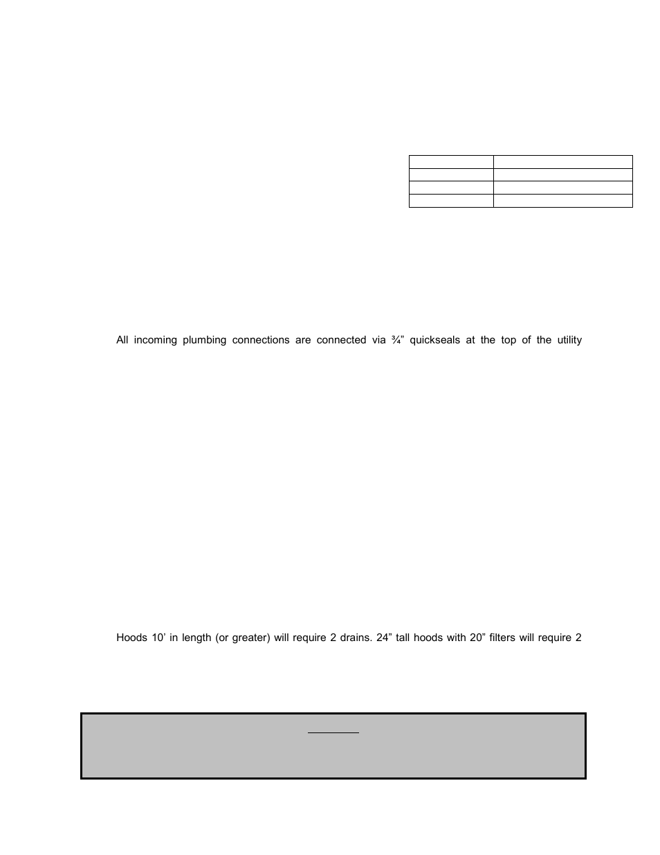 Installation, Mechanical, Plumbing connections for self cleaning | FloAire Fully Integrated Self Cleaning System User Manual | Page 6 / 28