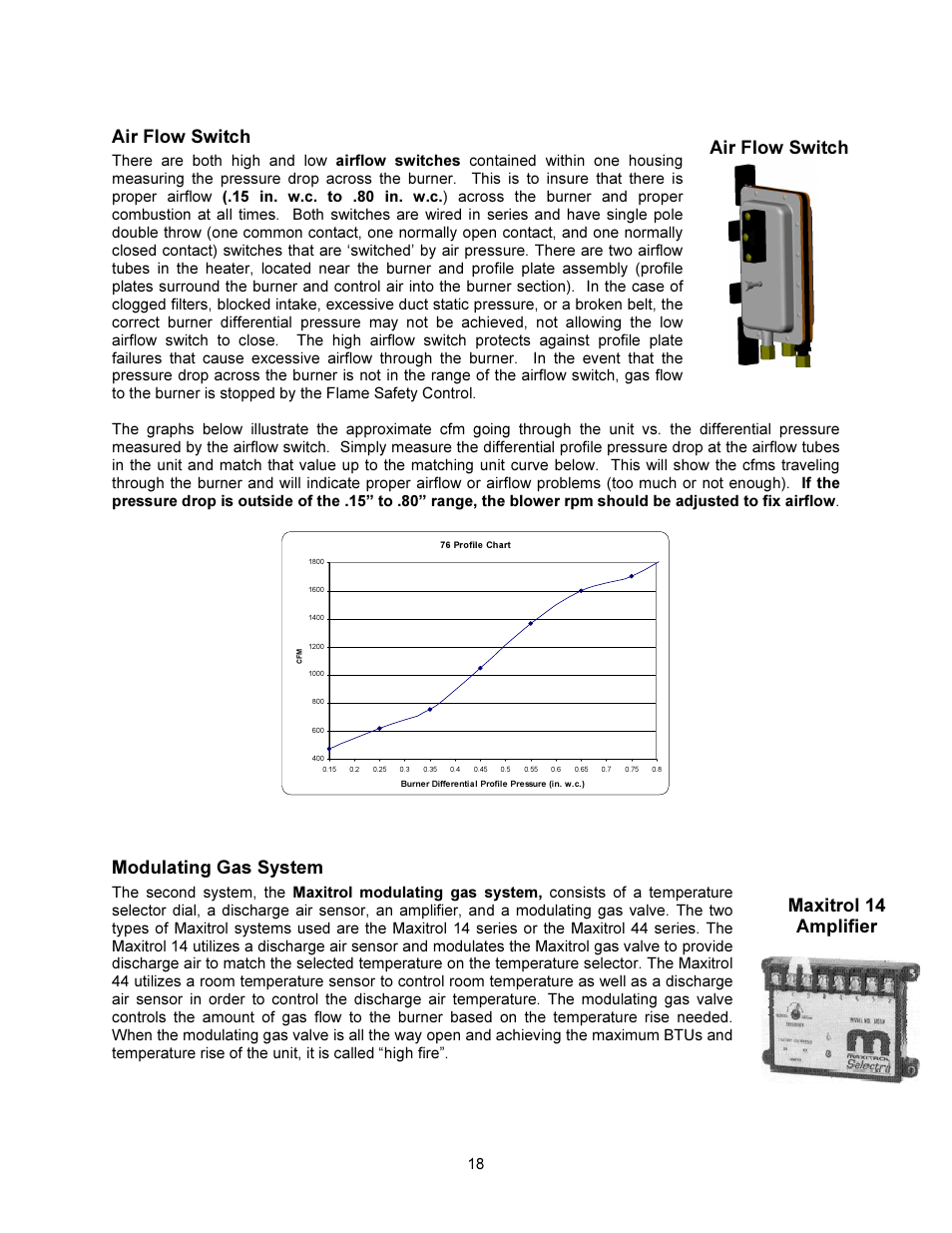 Modulating gas system | FloAire Compact Direct Fired Heater User Manual | Page 18 / 32