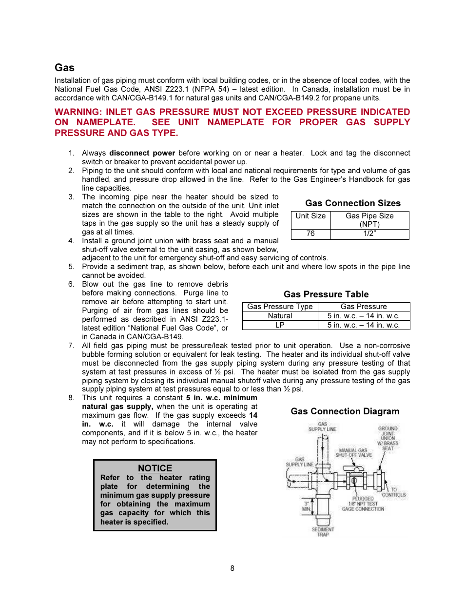 FloAire Compact Direct Fired Heater User Manual | Page 8 / 32