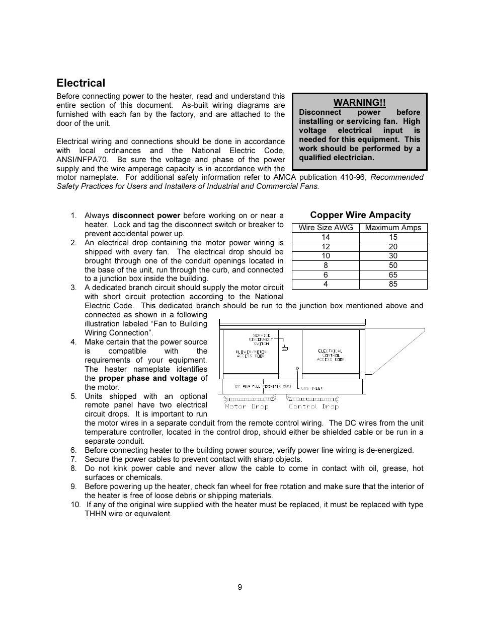Electrical | FloAire F-D Installation User Manual | Page 9 / 32