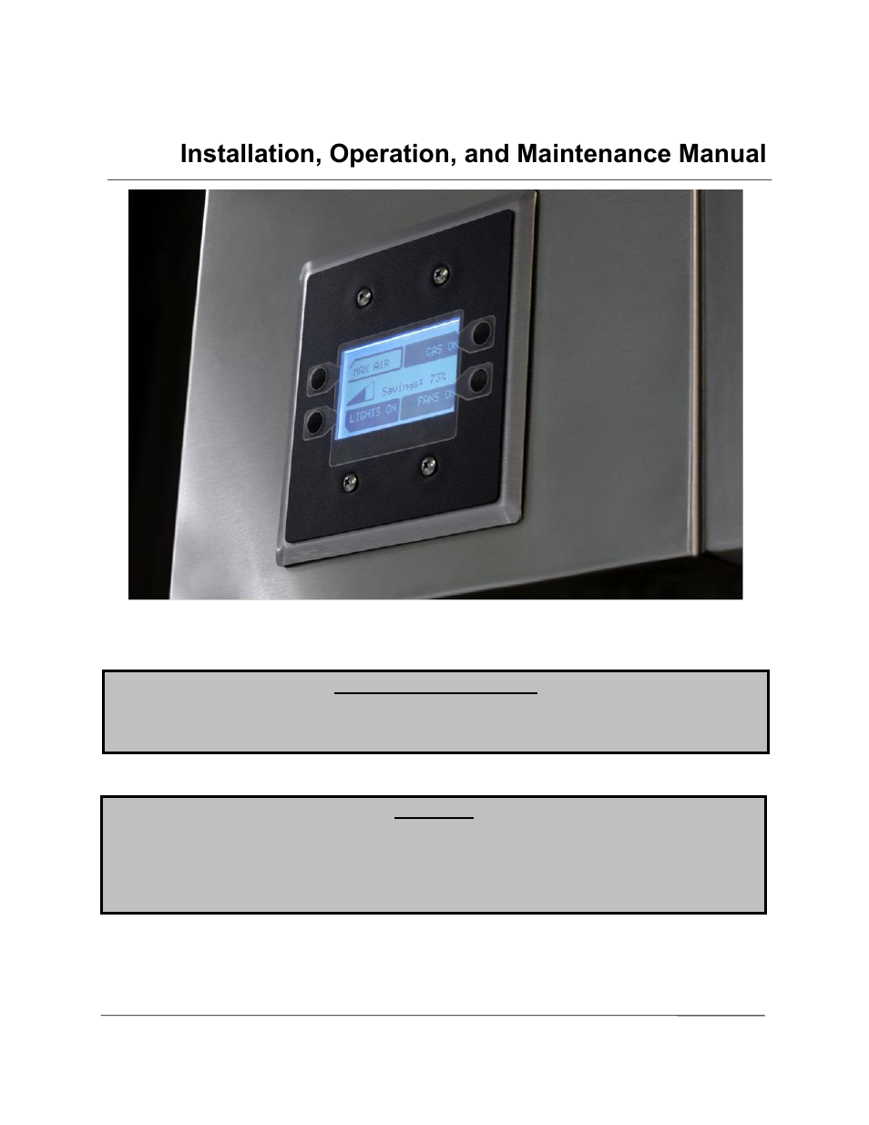FloAire Demand Control Ventilation System User Manual | 36 pages