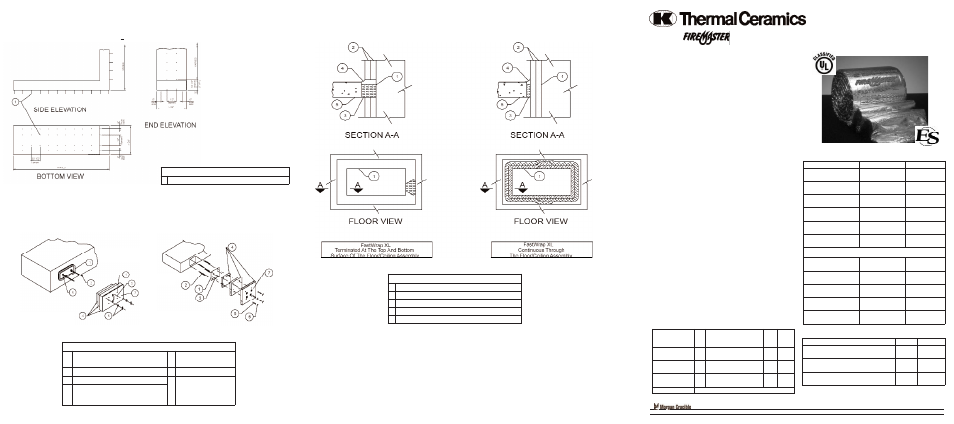 Fastwrap® xl, Commercial kitchen grease duct thermal ceramics, Thermal ceramics | Product data & installation guide | FloAire FastWrap XL Commercial Kitchen Grease Duct User Manual | Page 5 / 6
