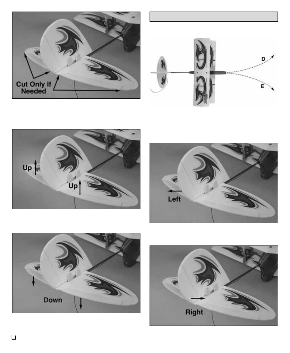 Rudder trimming | Flyzone HCAA1993 User Manual | Page 8 / 12