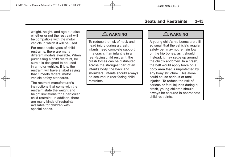 GMC 2012 Sierra User Manual | Page 111 / 556