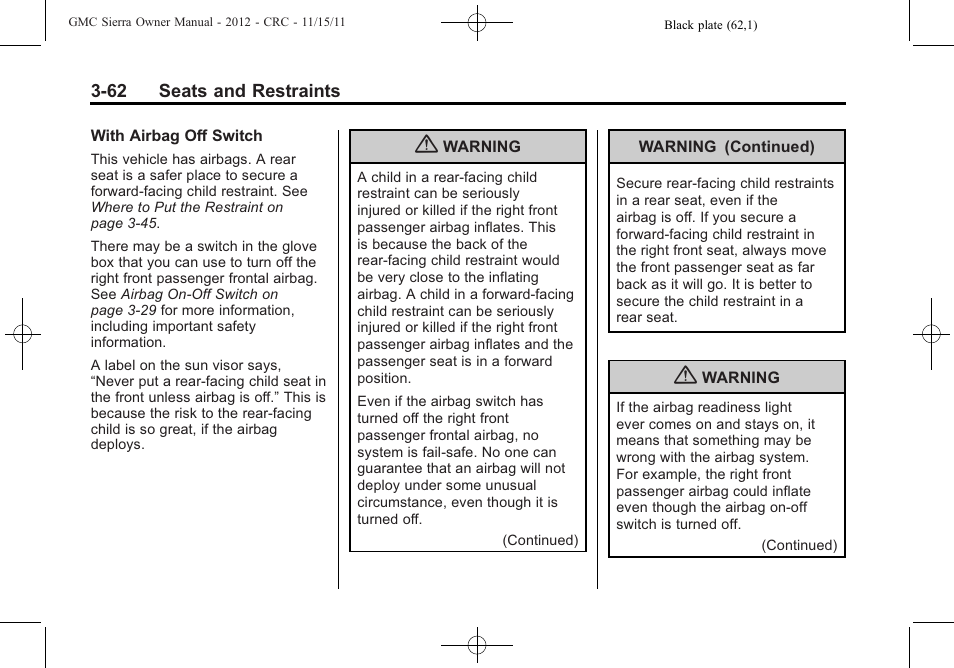 GMC 2012 Sierra User Manual | Page 130 / 556