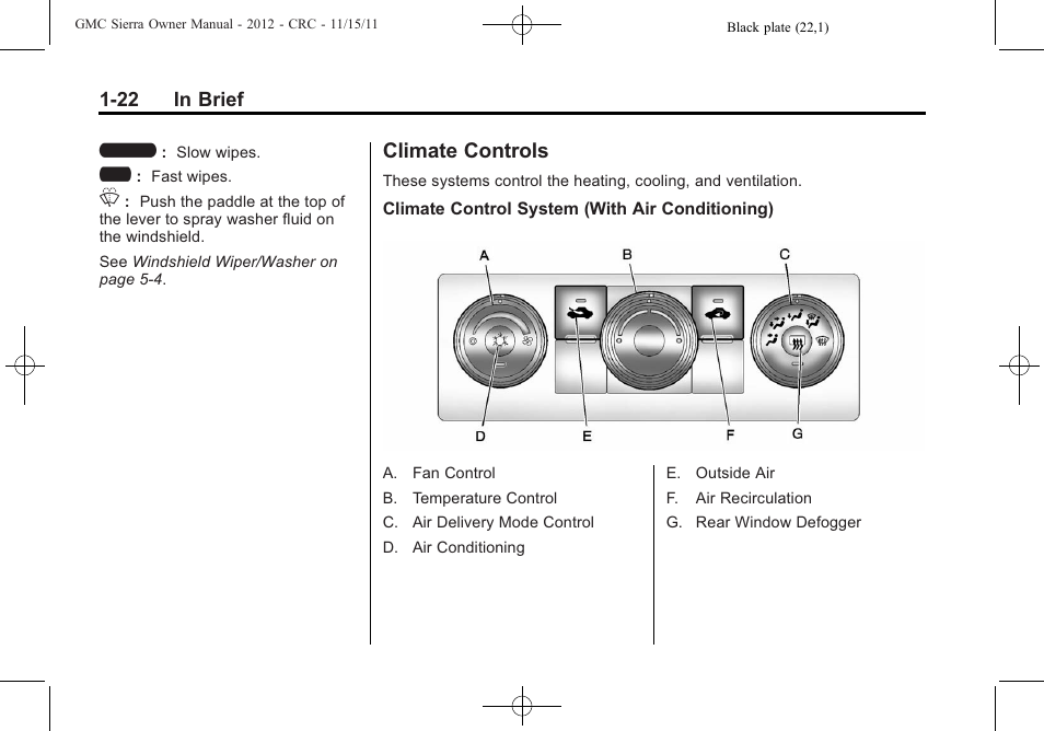 Climate controls, Climate controls -22, Stabilit | GMC 2012 Sierra User Manual | Page 28 / 556