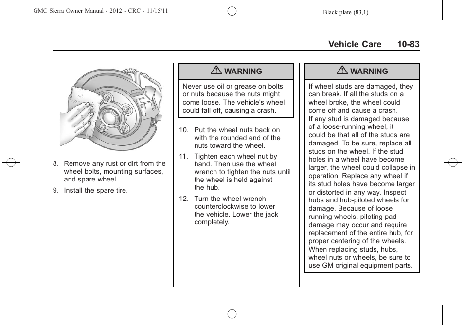 GMC 2012 Sierra User Manual | Page 469 / 556