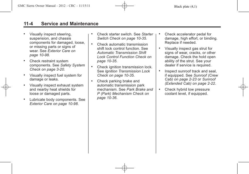 4 service and maintenance | GMC 2012 Sierra User Manual | Page 494 / 556