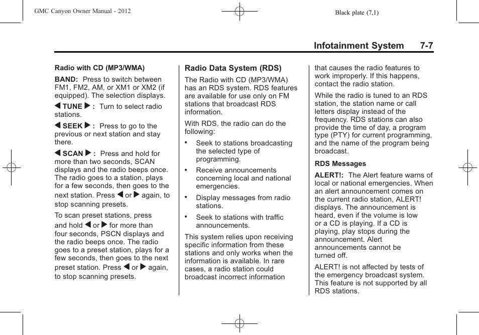 GMC 2012 Canyon User Manual | Page 149 / 386